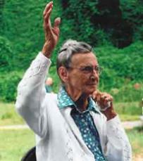 Maw waving to the crowd during the Haysi Clinic ground breaking ceremony. 